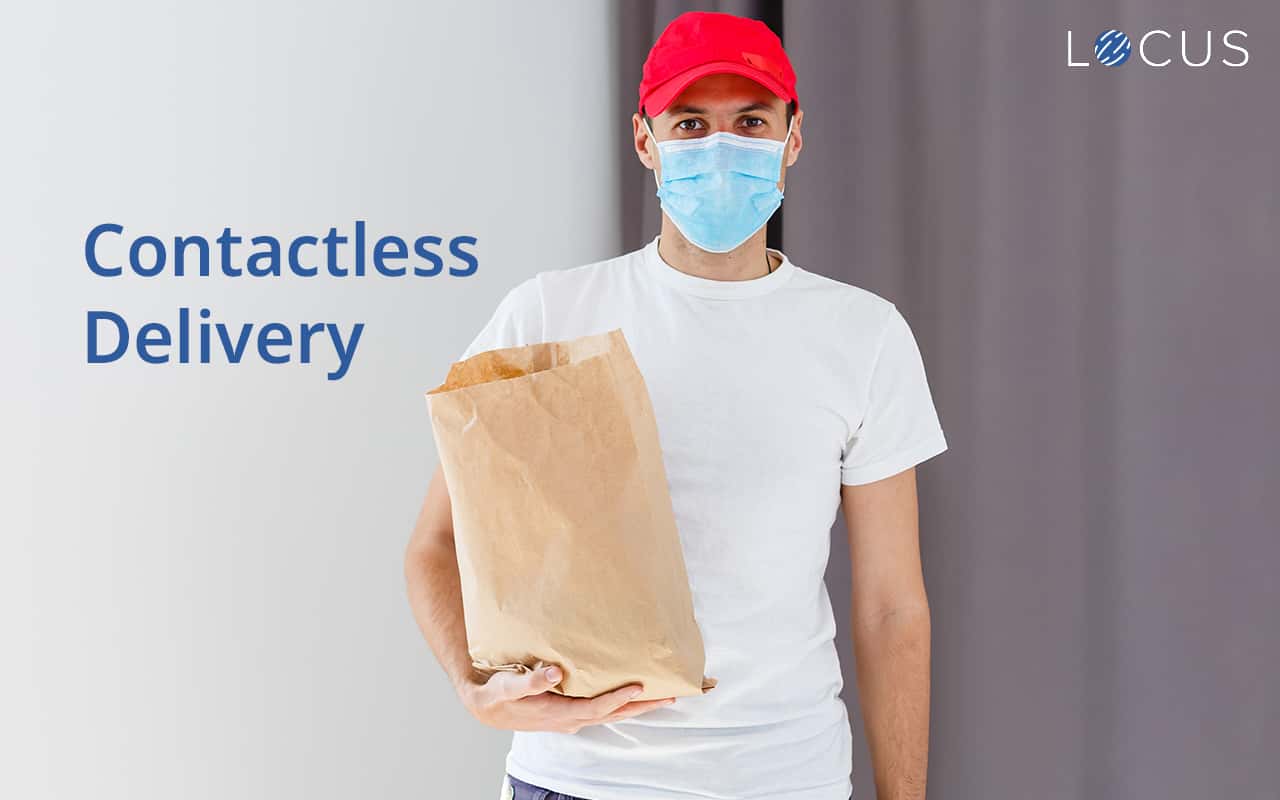 Ensuring Contactless Food and Grocery Delivery in times of Social Distancing