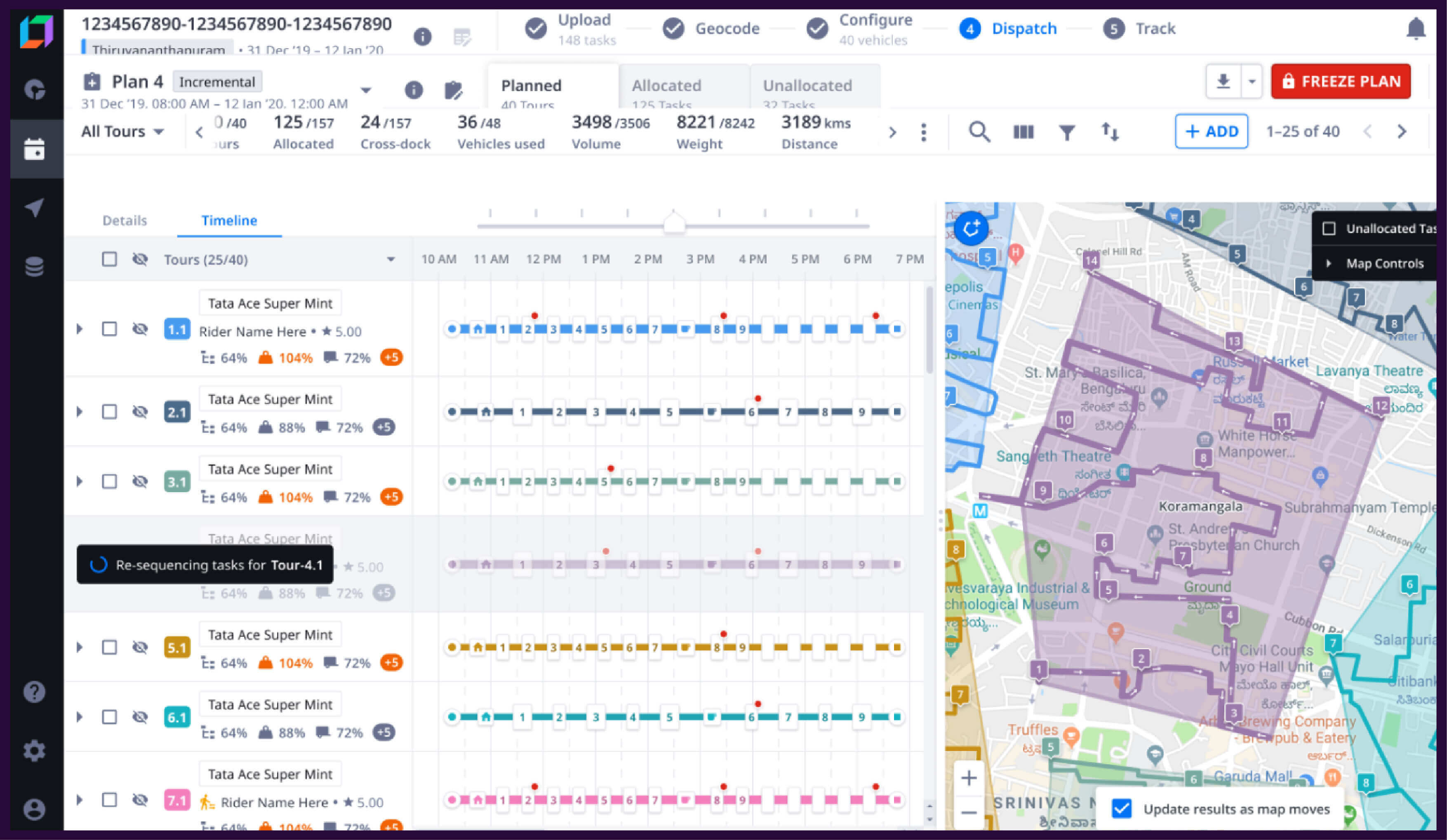 Scheduled + on-demand dispatch planning